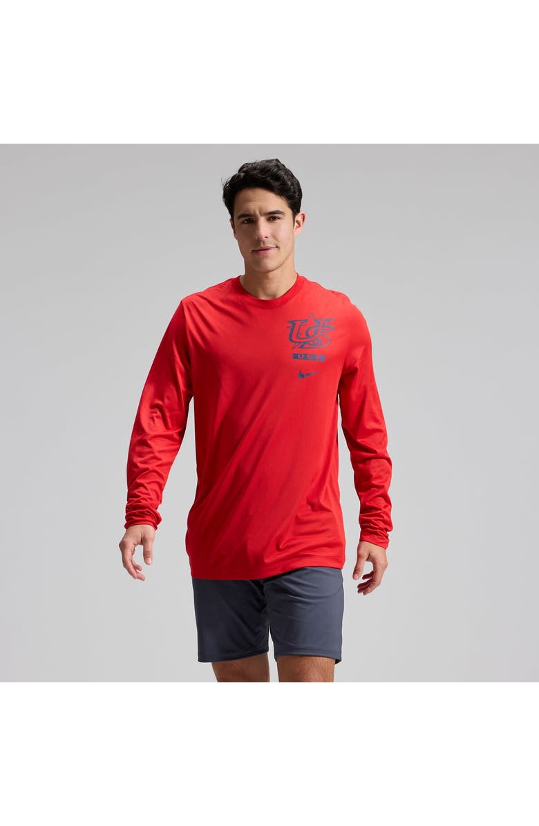 Nike Men's Nike  Red USA Baseball 2026 World Baseball Classic Legend Dri-FIT Long Sleeve T-Shirt, Main, color, Red