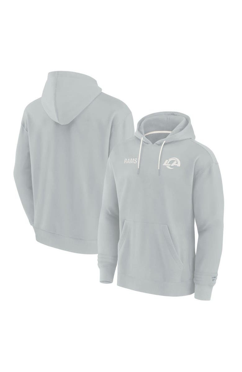 Fanatics Signature Unisex Fanatics Signature Gray Los Angeles Rams Super Soft Fleece Pullover Hoodie, Main, color, Gray