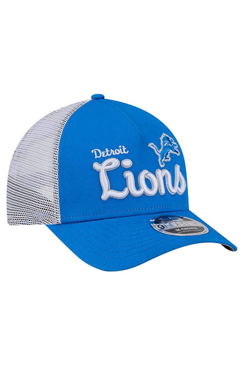Men's New Era  Blue Detroit Lions Side Lines 9FORTY Adjustable Hat, Alternate, color, Blue