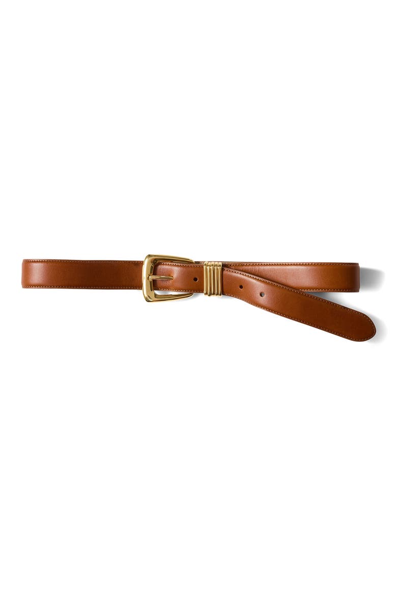Arch Leather Belt, Main, color, HAZELWOOD