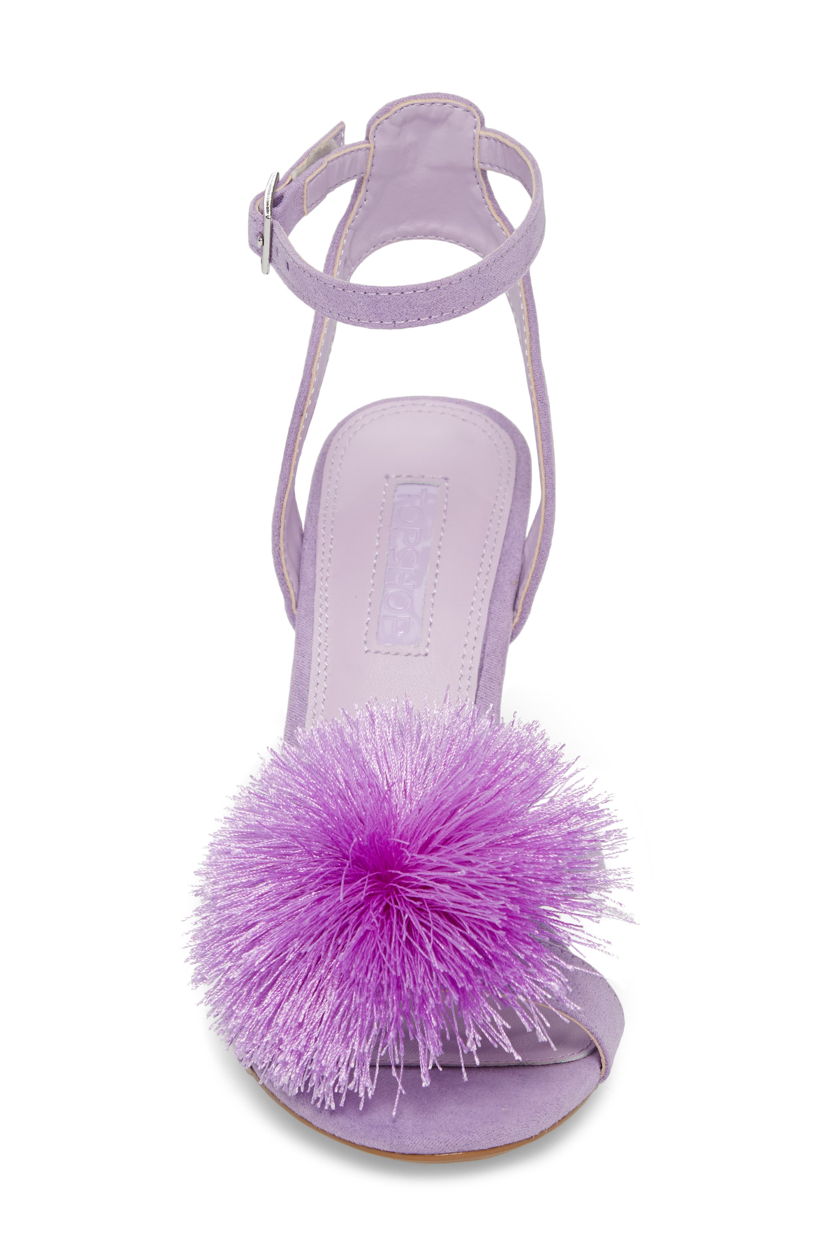 Topshop Renee Pompom Sandal, Alternate, color, 