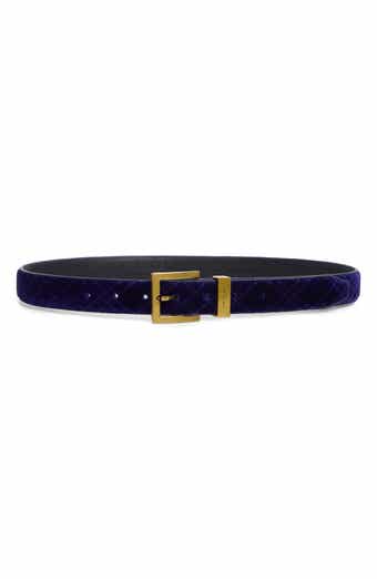 Kurt Geiger London Quilted Velvet Belt