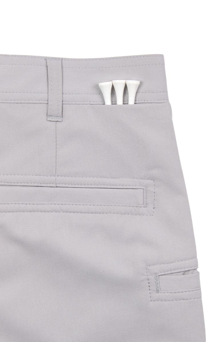 CONSTRUCT Regular Fit Solid Recycled Performance Flat Front Golf Shorts, Alternate, color, Stone