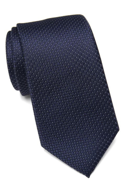 Steel Micro Diamond Print Tie