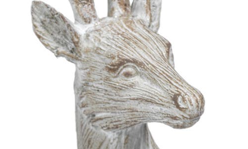 Zodax Set Of 2 Decorative Reindeer Figurines In Sand