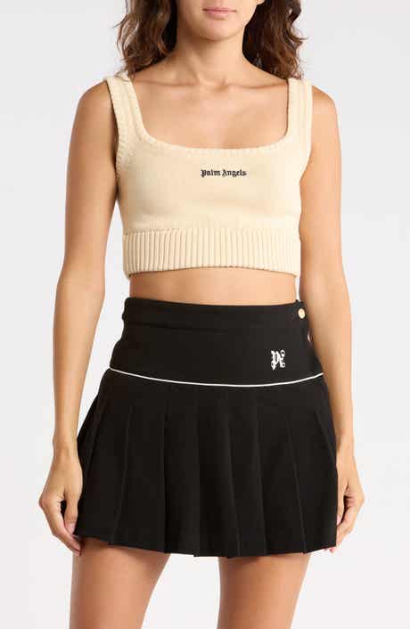 Logo Cropped Knit Tank