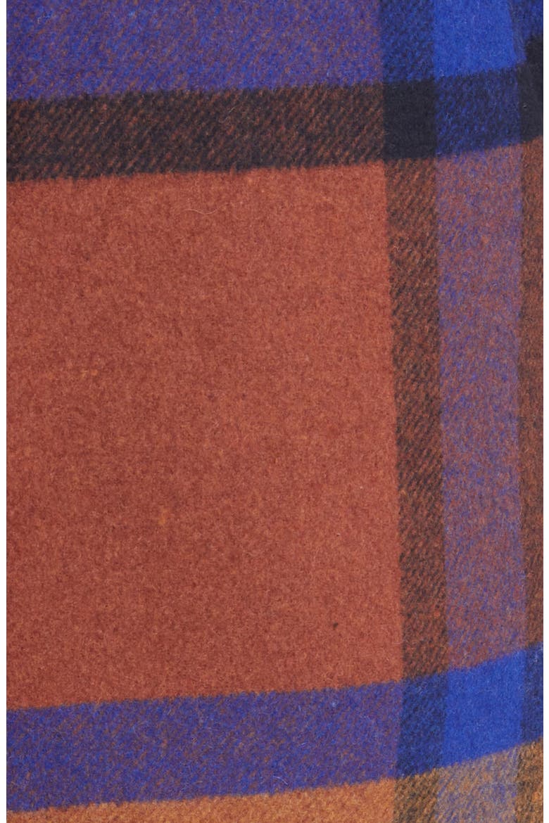 Walker Relaxed Fit Plaid Coat, Alternate, color, NAVY/ RUST PLAID