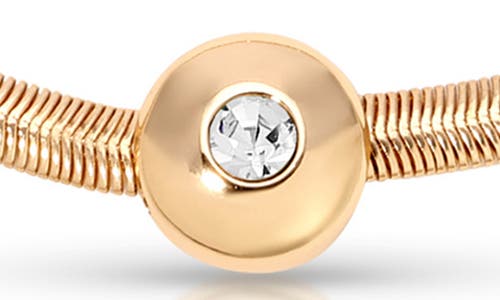 Ettika Cubic Zirconia Disc Herringbone Necklace In Gold