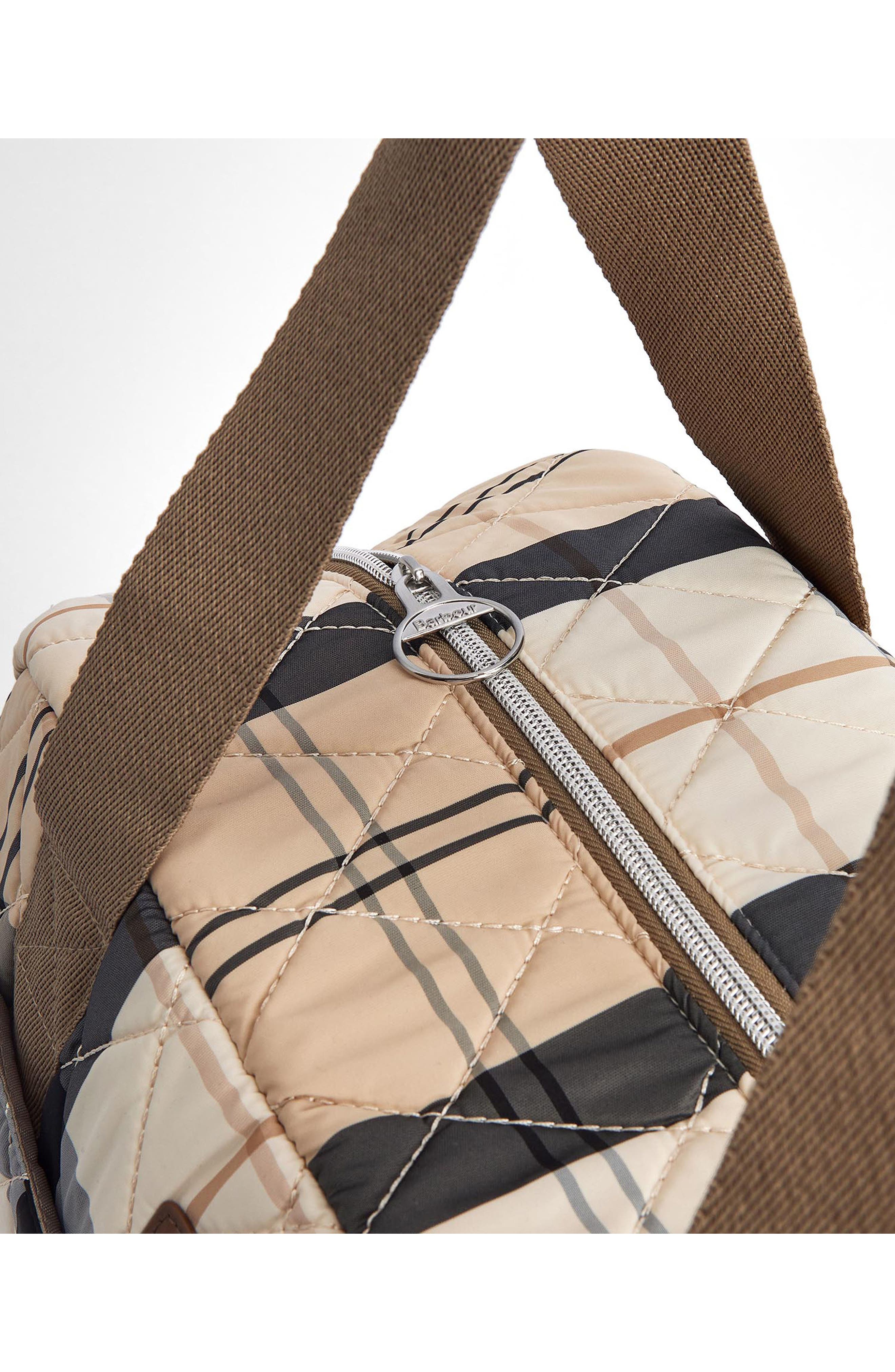 Barbour Wetherham Tartan Quilted Travel Bag, Alternate, color, 