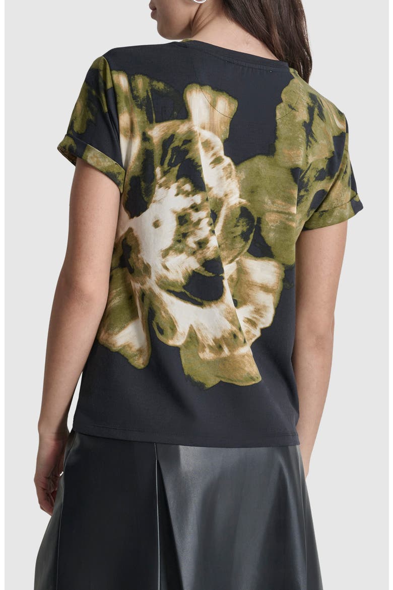 Logo Print Stretch Cotton Graphic T-Shirt, Alternate, color, EXPLODED PHOTO FLORAL