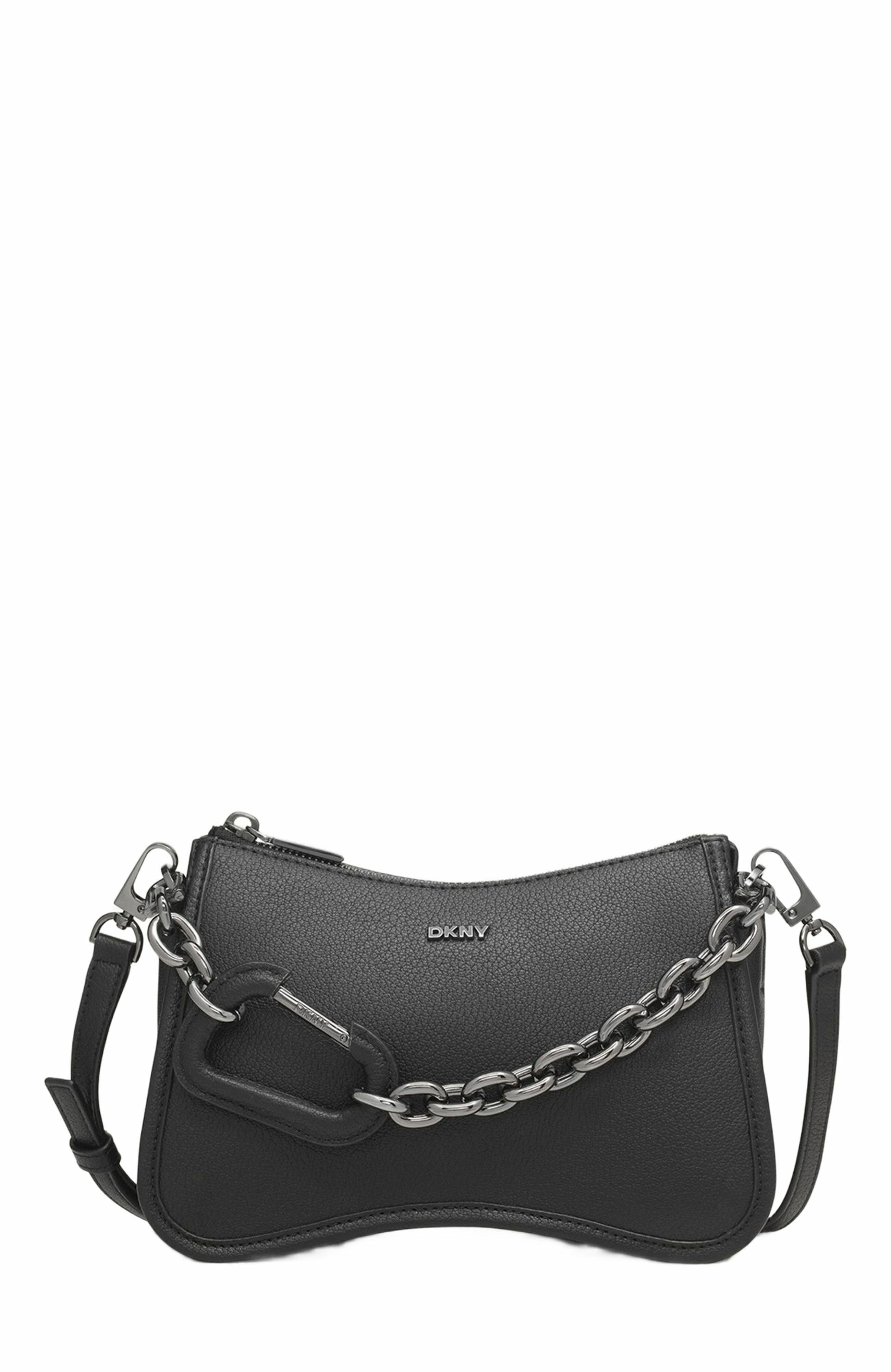 DKNY Adria Crossbody Bag, Main, color, Black/Gunmetal