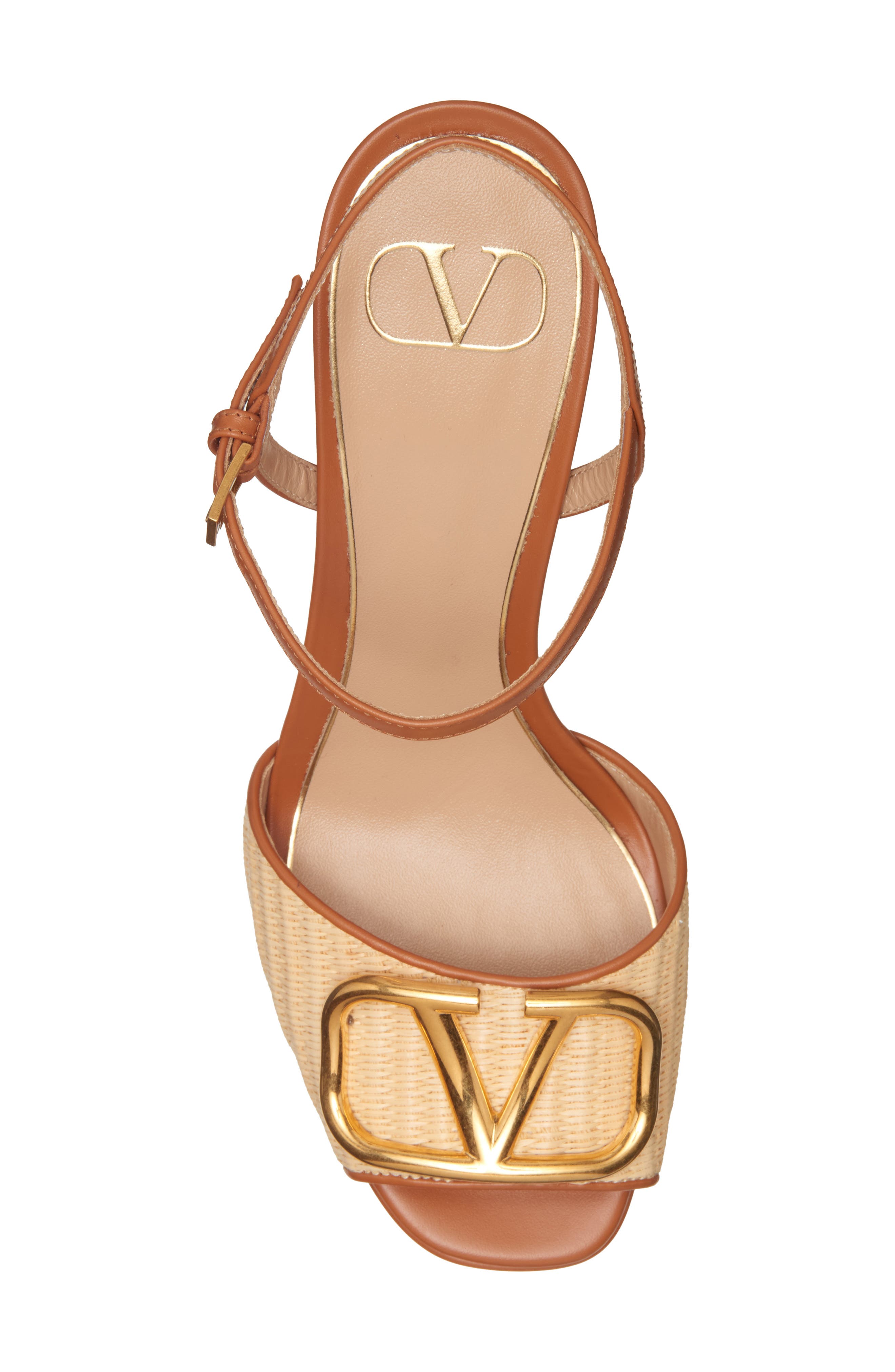 Valentino Garavani VLOGO Signature Platform Sandal, Alternate, color, Beige