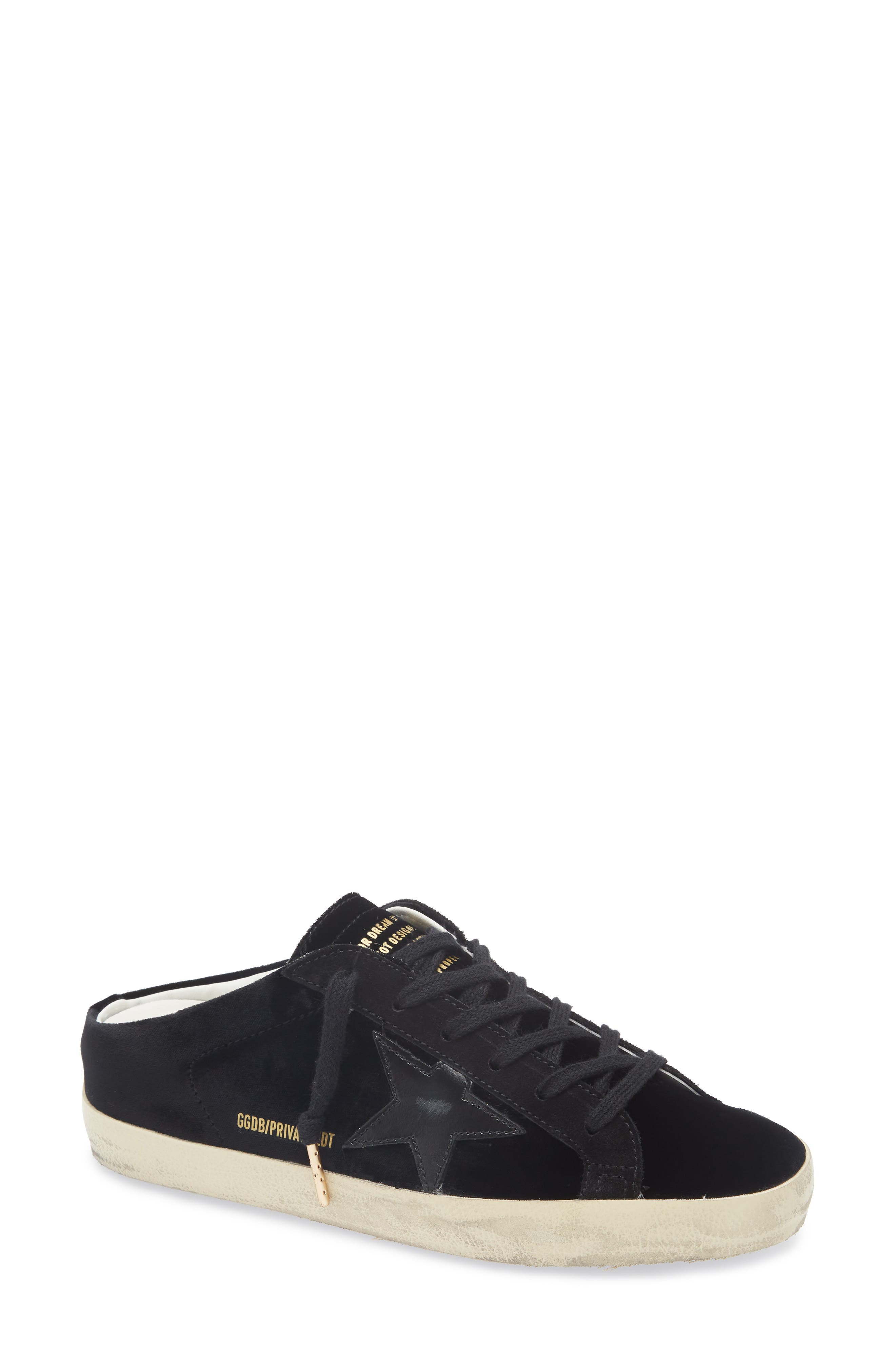 Golden Goose Super-Star Sabot Mule Sneaker, Main, color, Black