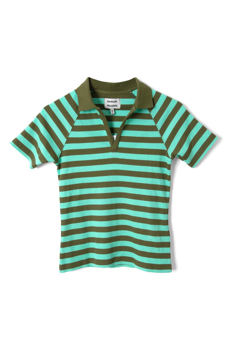 Damson Madder Delphi Stripe Polo Shirt, Main, color, Green