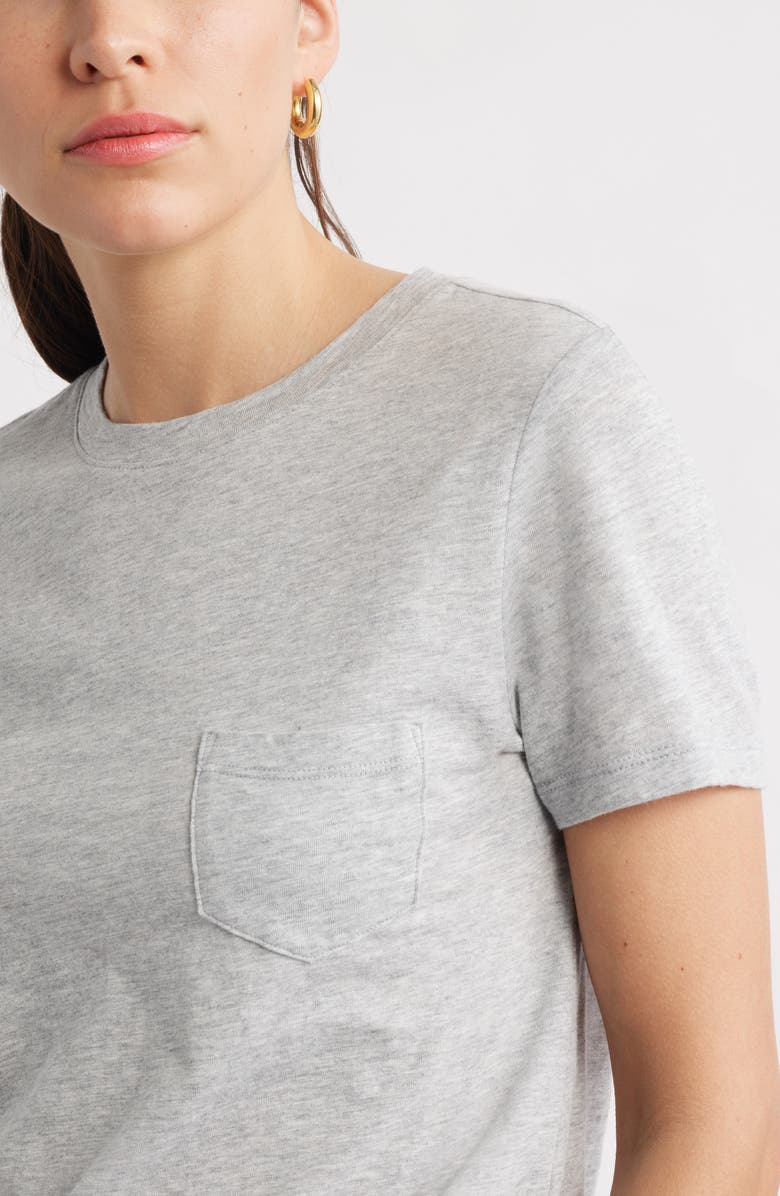 Caslon<sup>®</sup> Cotton & Modal T-Shirt, Alternate, color, Grey Heather