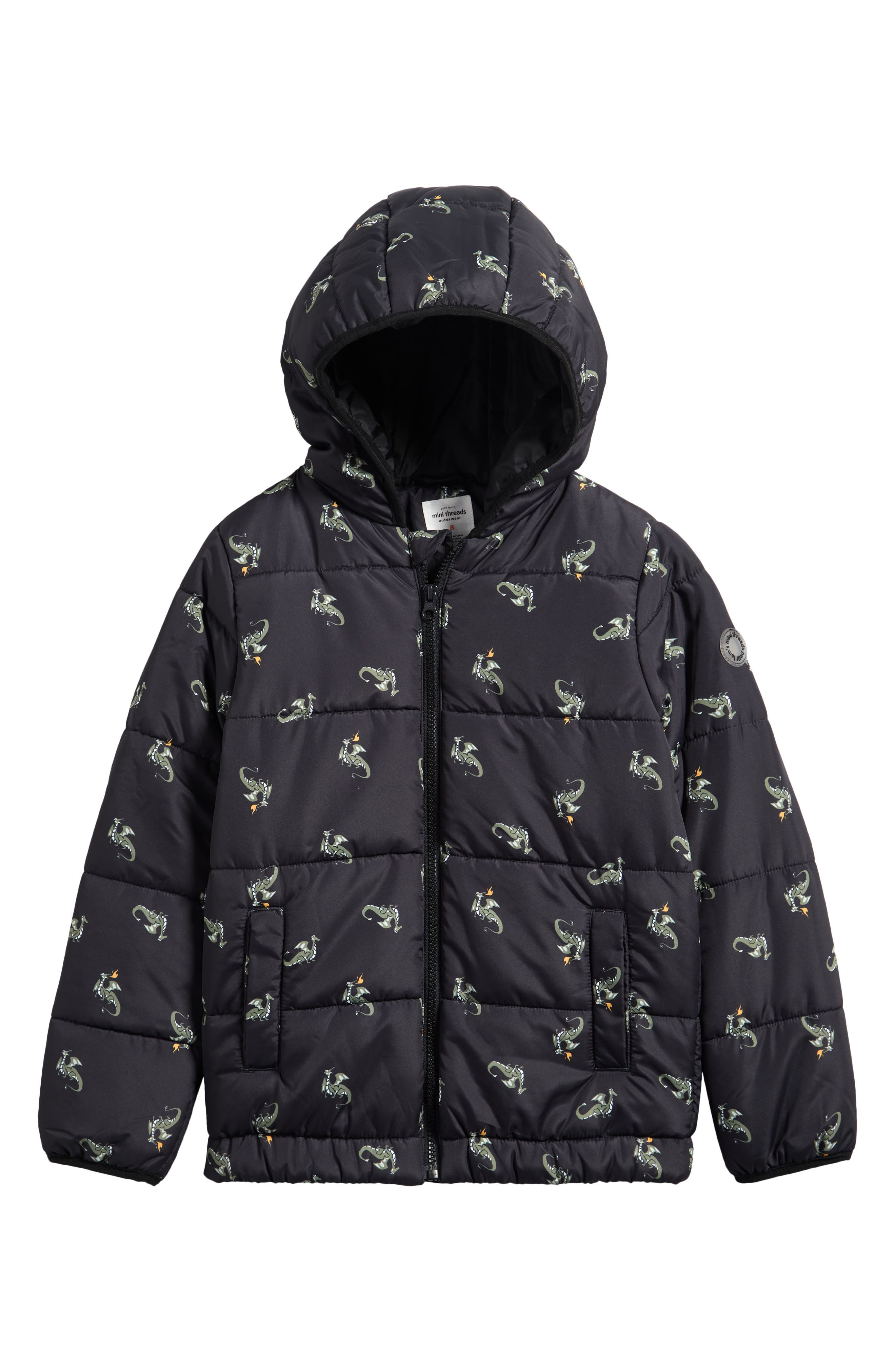 Kids' Print Water Resistant Quilted Jacket