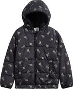 Petit Lem’s Mini Threads Kids' Print Water Resistant Hooded Jacket