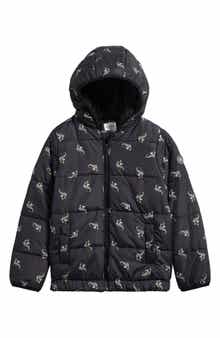 Kids' Print Water Resistant Hooded Jacket