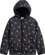 Petit Lem’s Mini Threads Kids' Print Water Resistant Hooded Jacket