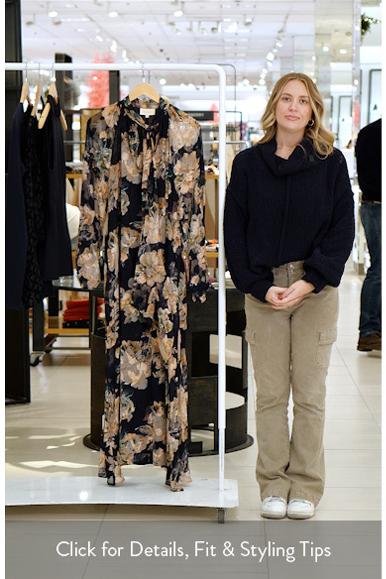 Botanical Tie-Neck Maxi Dress video