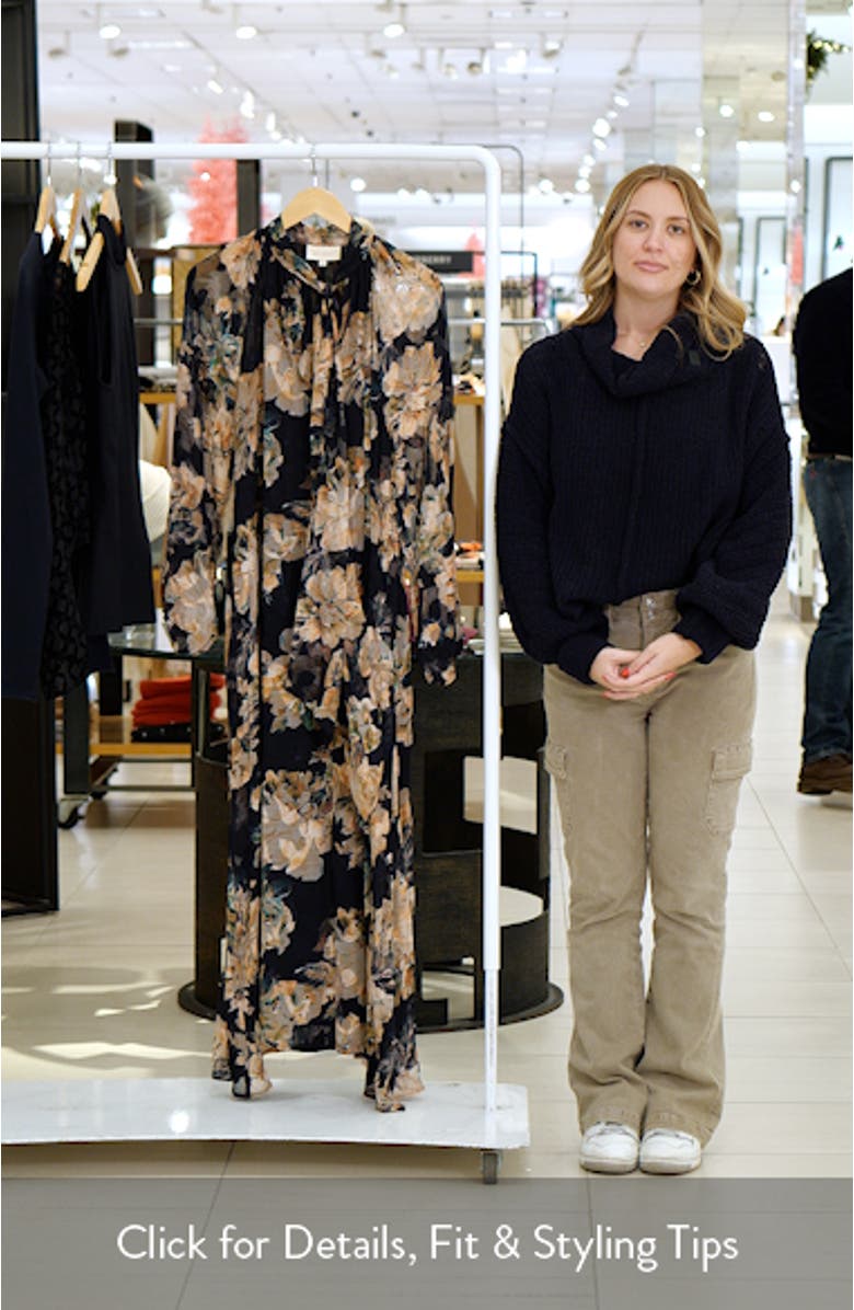 Botanical Tie-Neck Maxi Dress, sales video thumbnail