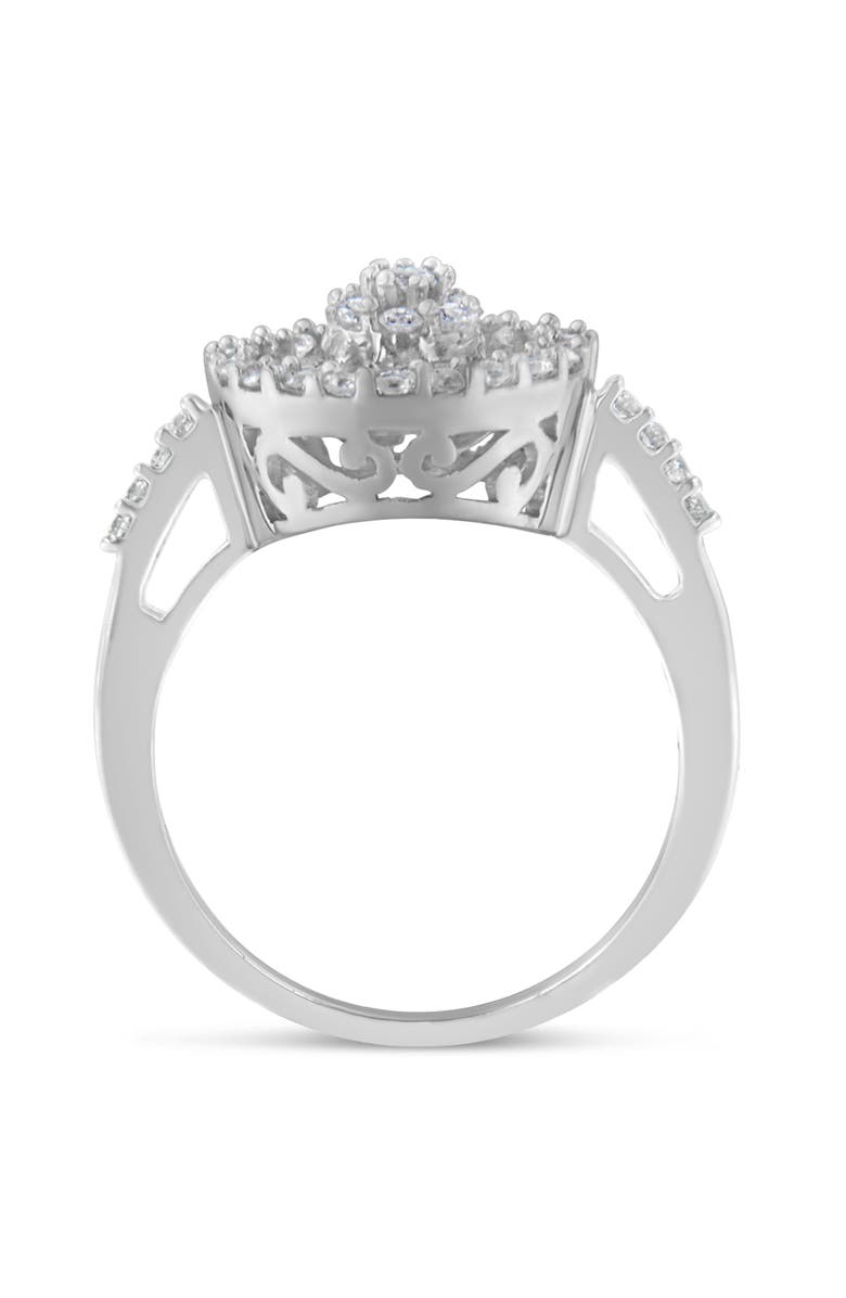 Haus of Brilliance 10KT White Gold 1.0 cttw Diamond Cocktail Ring, Alternate, color, White