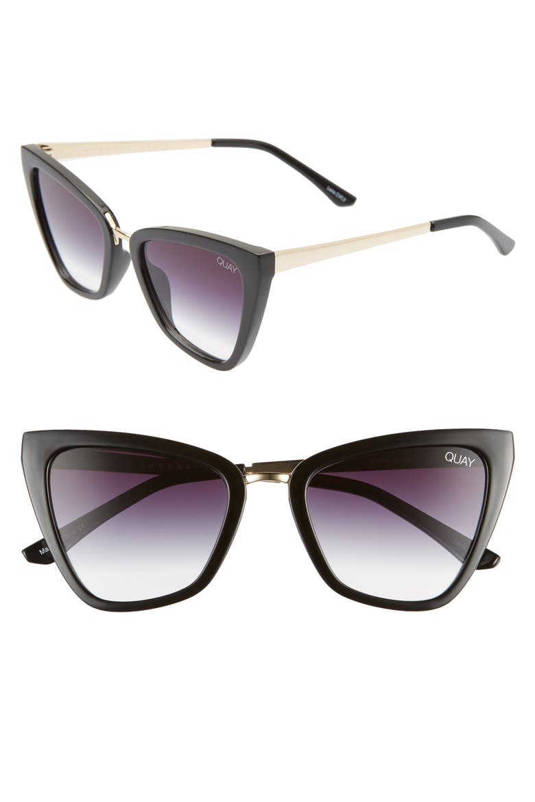 Australia Reina 52mm Mini Cat Eye Sunglasses, Main, color, BLACK/ FADE