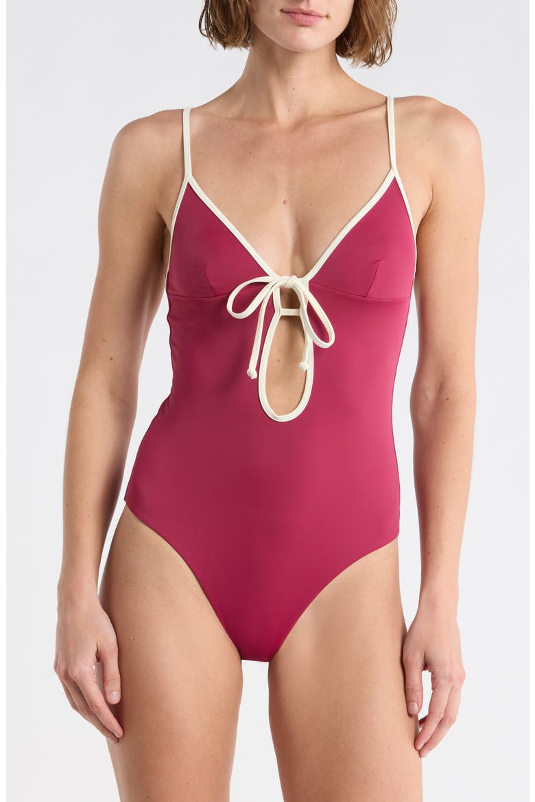 Soleil One-Piece Swimsuit, Main, color, ANEMONE