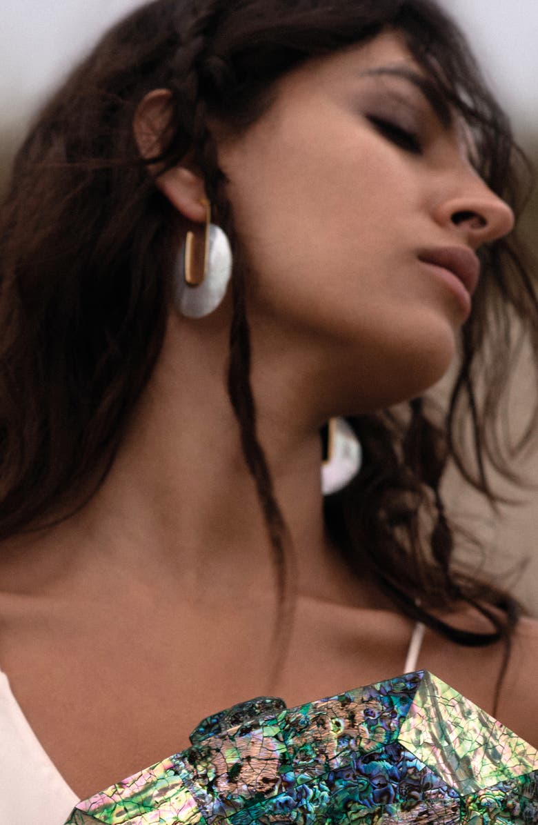 Freya Rose Warrioress Hoops Earrings, Alternate, color, Gold