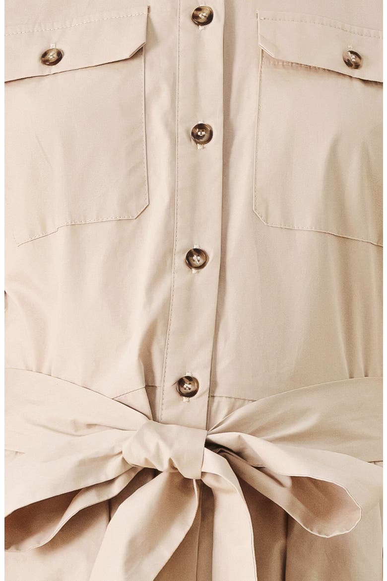 Cotton Midi Shirtdress, Alternate, color, NEUTRAL