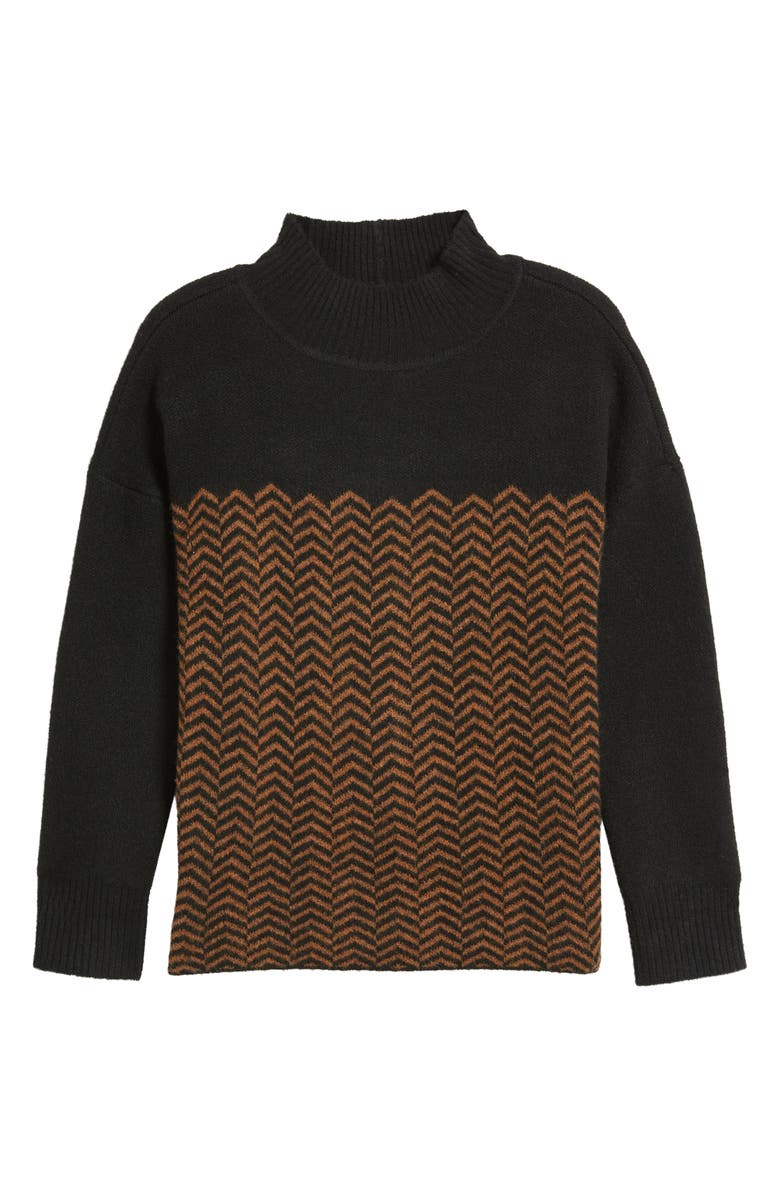 Hatley Herringbone Mock Neck Sweater, Alternate, color,