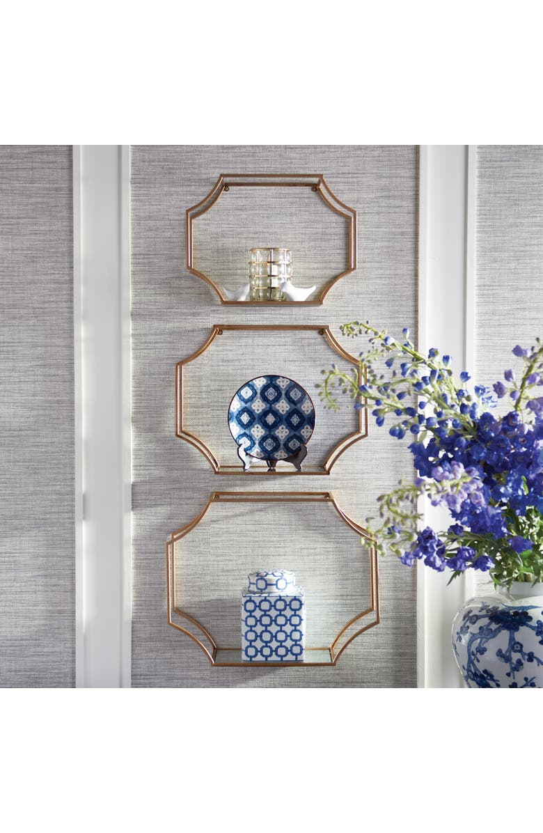 Napa Home & Garden Hudson Mirrored Wall Shelves Set of 3, Alternate, color,