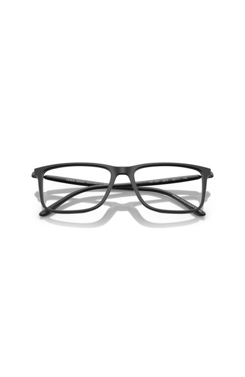 Giorgio Armani 56mm Rectangle Optical Glasses In Black