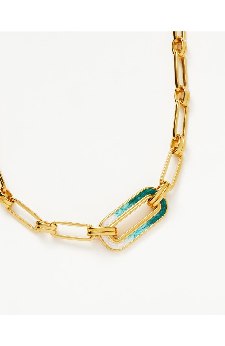 Missoma Enamel Haze Paper Clip Chain Necklace, Alternate, color,