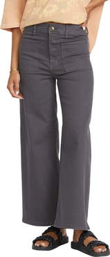 Billabong Free Spirit Stretch Cotton Crop Wide Leg Pants