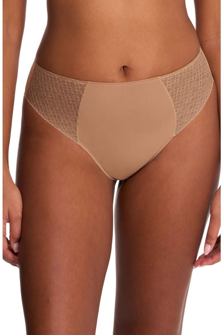 Harmony High Rise Thong, Alternate, color, BUFF