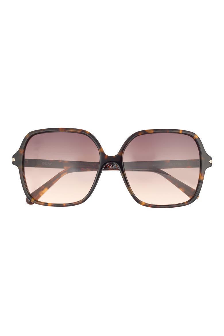 Press Tour 60mm Gradient Square Sunglasses, Main, color, NEUTRAL TORT/ DARK FAWN