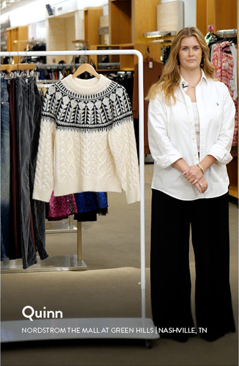 Native Knitter Frost Fair Isle Alpaca Blend Sweater, sales video thumbnail