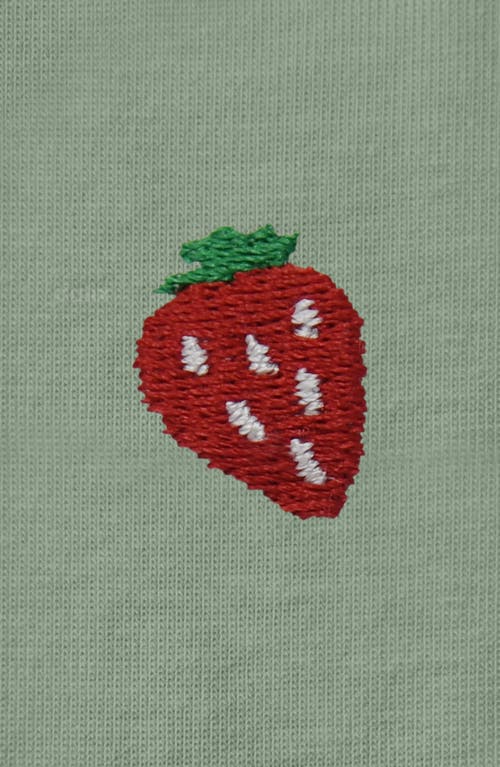 Dalix Womens Lil Strawberry Jersey Tee In Green