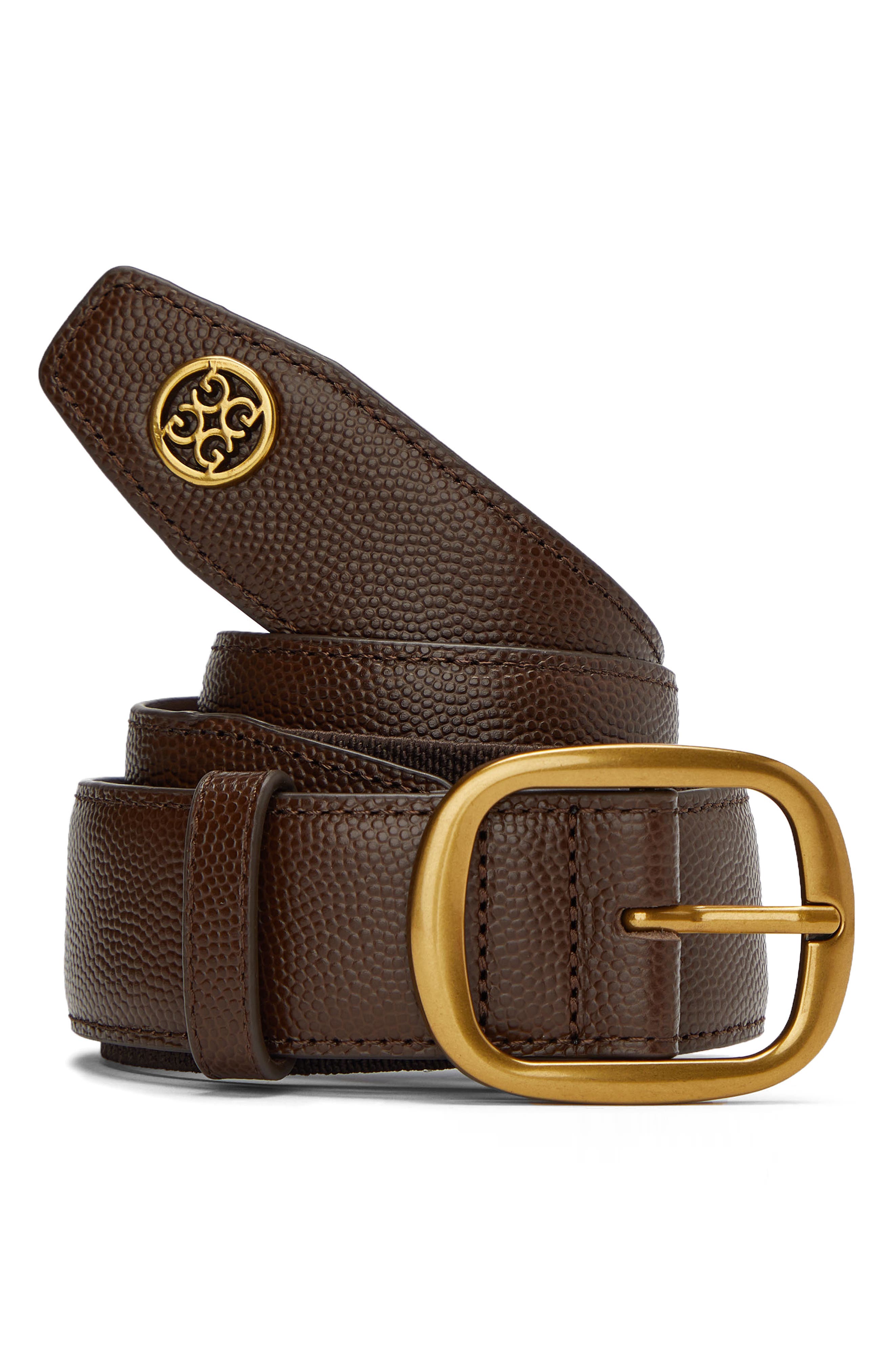 G/fore Circle Logo Belt In Espresso