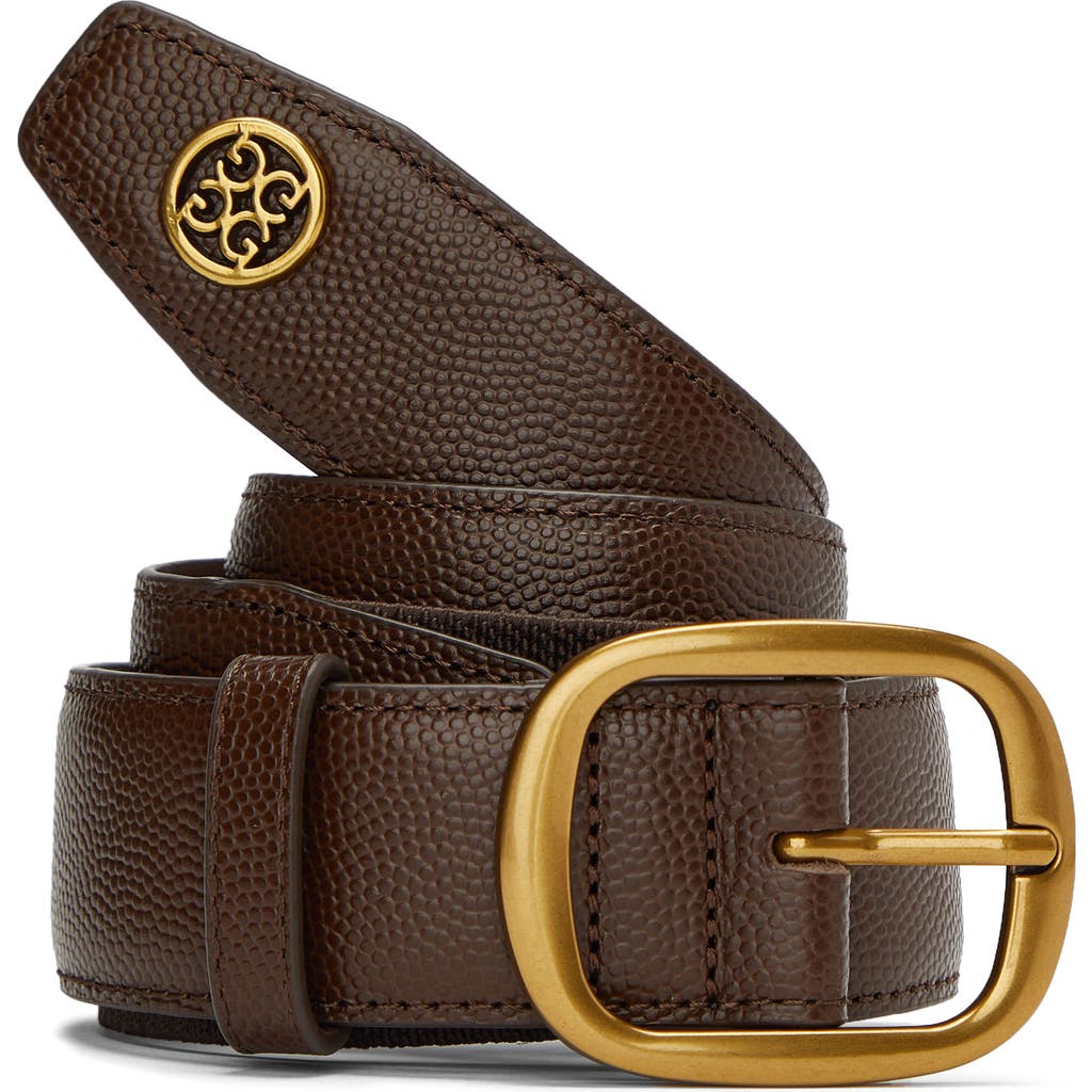G/fore Circle Logo Belt In Espresso