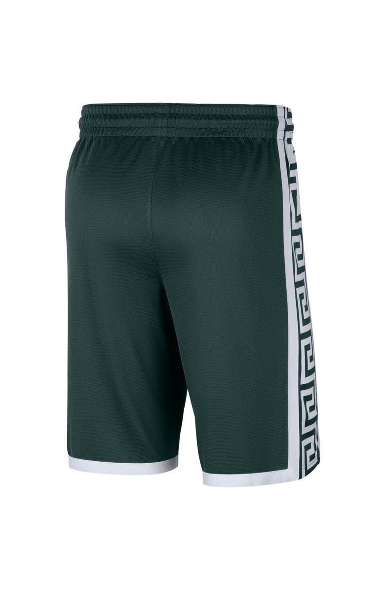Nike Men's Nike Green Michigan State Spartans Logo Replica Performance Basketball Shorts, Alternate, color, Green