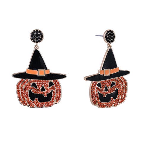 Halloween Jack-O-Lantern Earrings