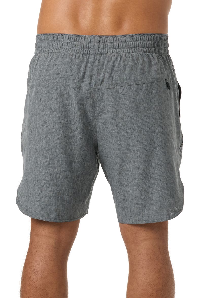 TRVLR Tech Lined Performance Hybrid Shorts, Alternate, color, HEATHER DARK SHADOW