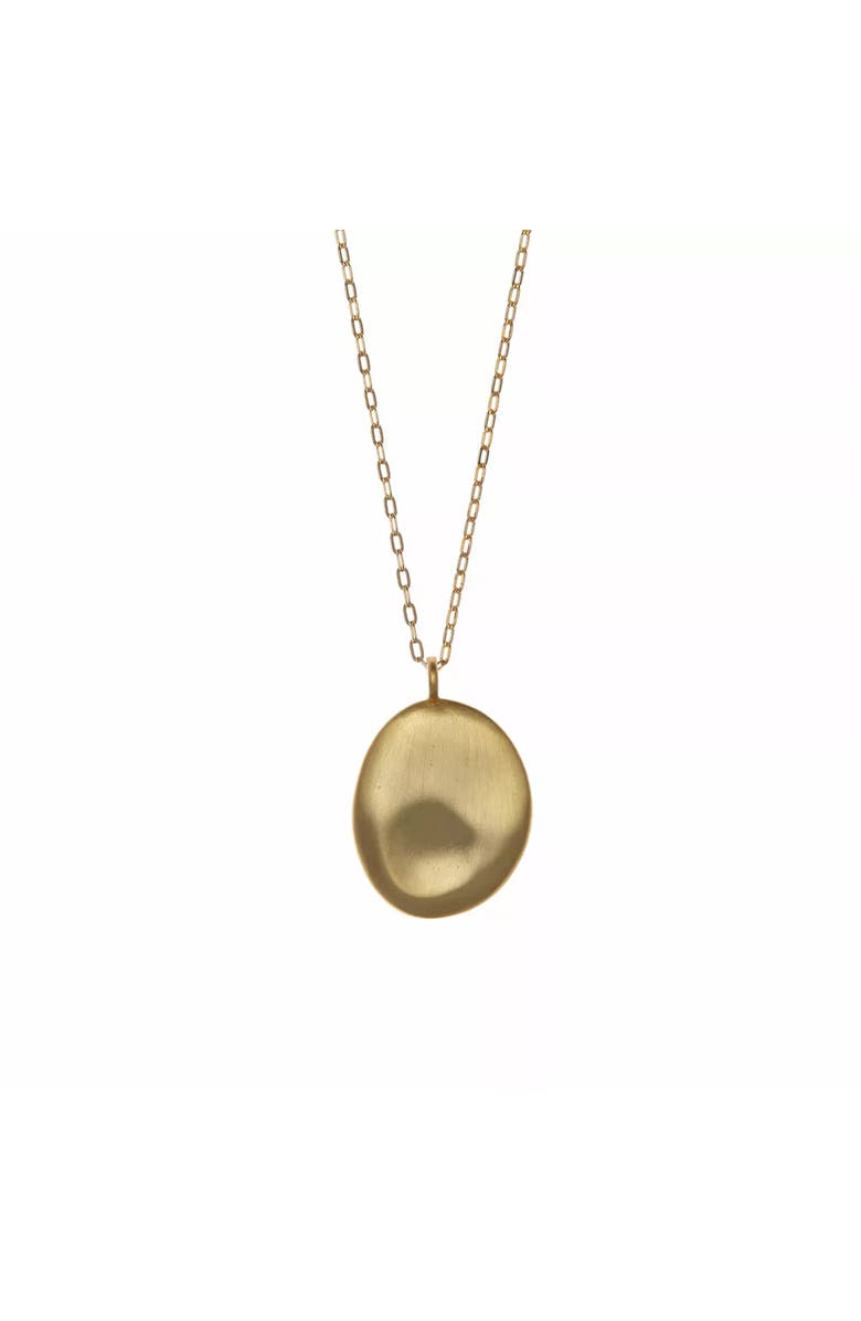Uncommon Goods Worry Stone Pendant Necklace, Alternate, color, Gold-Plated
