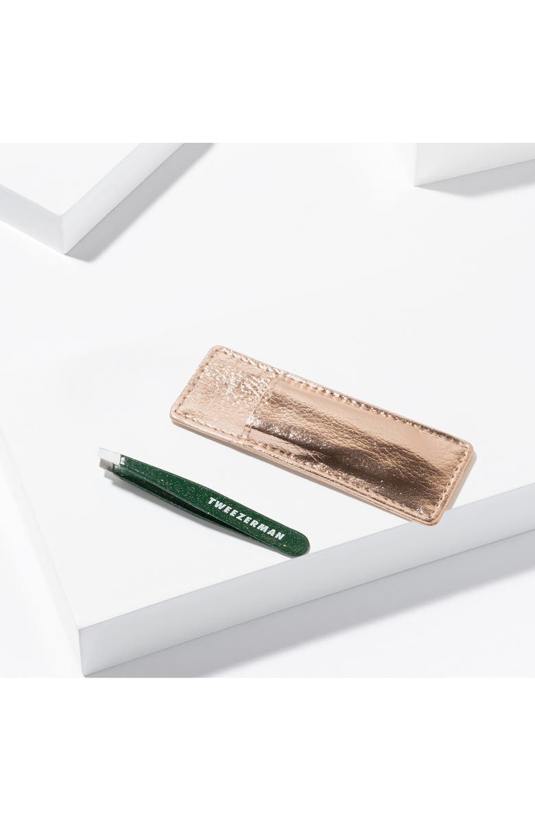 TWEEZERMAN Enchanted Garden Mini Slant Tweezer with Case, Alternate, color,