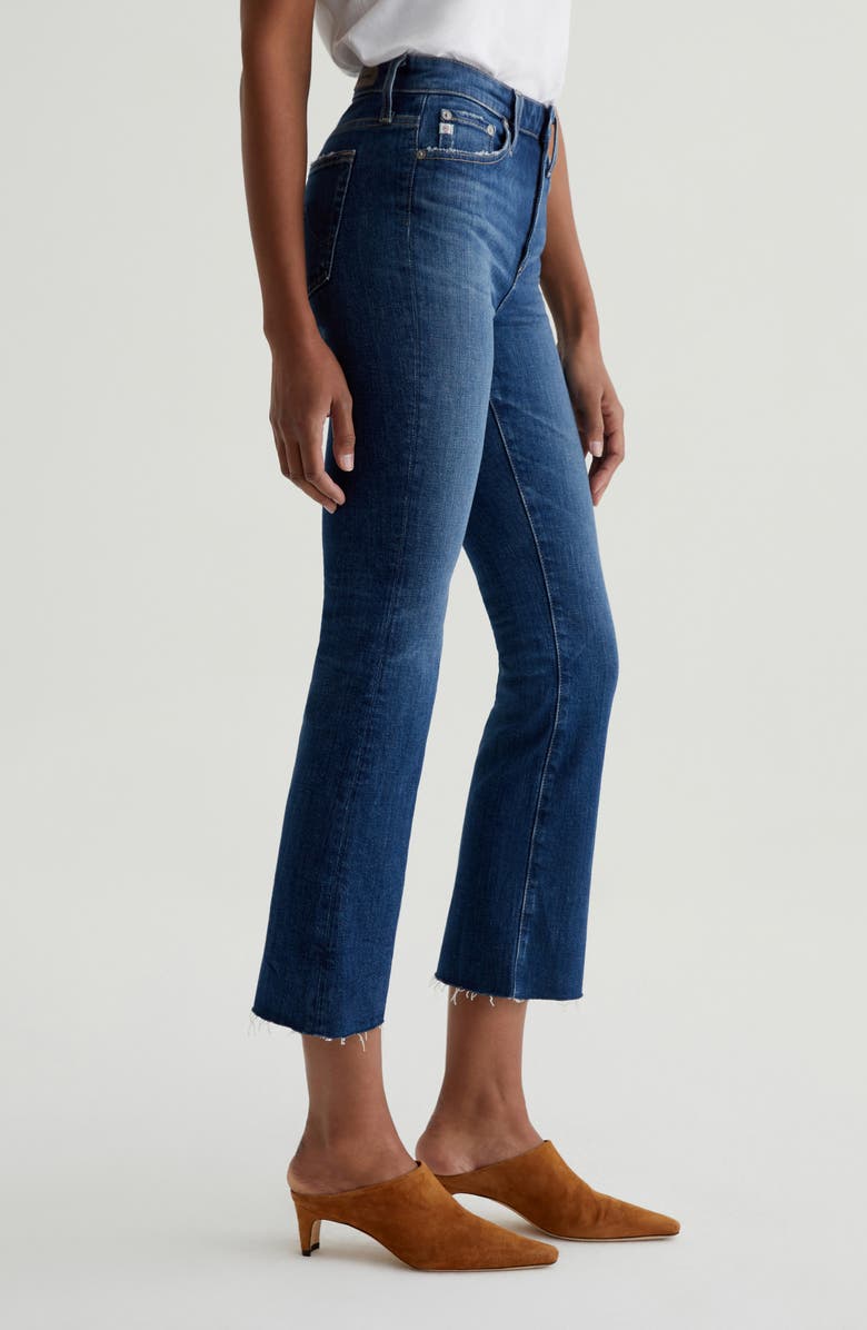 AG Farrah Raw Hem Crop Bootcut Jeans, Alternate, color, 11 Years Memory