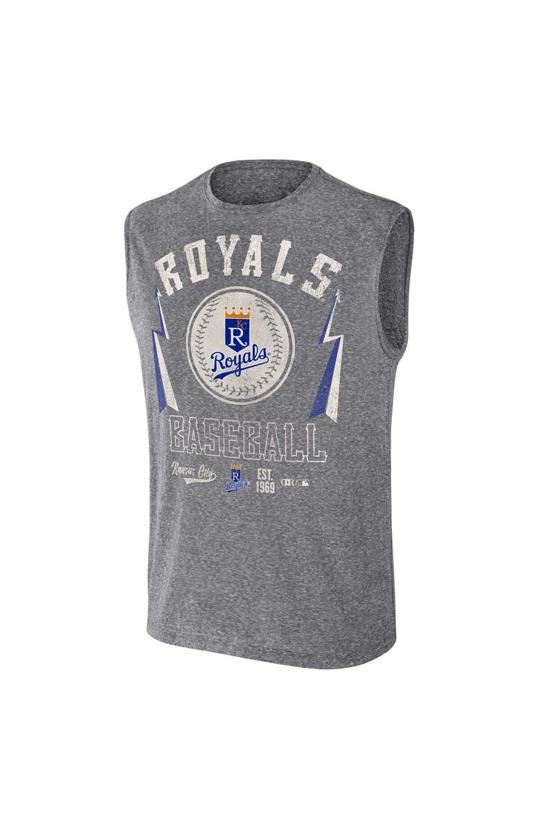 Darius Rucker Collection by Fanatics Men's Darius Rucker Collection by Fanatics Charcoal Kansas City Royals Muscle Tank Top, Alternate, color, Charcoal