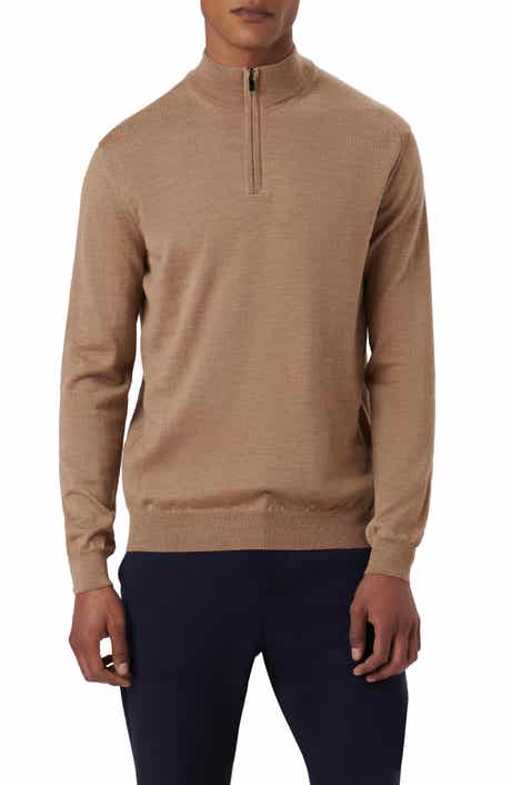 Bugatchi Quarter Zip Merino Wool Pullover