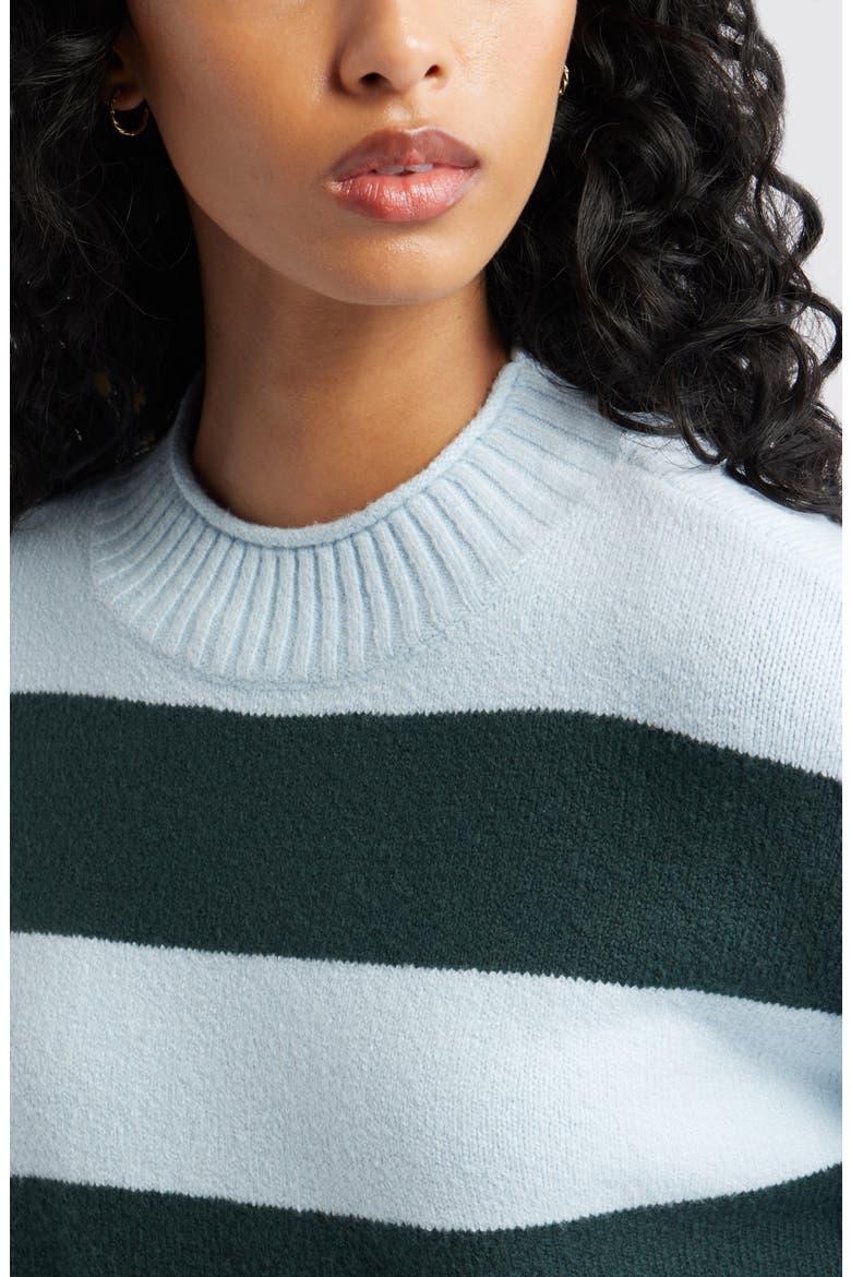 Everyday Easy Cotton Blend Sweater, Alternate, color, BLUE- GREEN SURI STRIPE